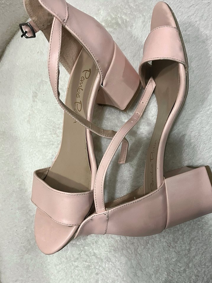 Pembe Kadın Topuklu Ayakkabı - Görsel 2