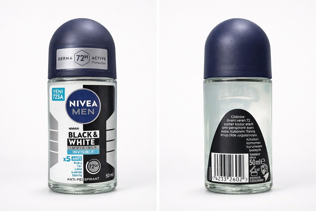 NIVEA MEN Black&White Invisible Roll-on 50 ml (Sıfır/Açılmamış) - Görsel 2