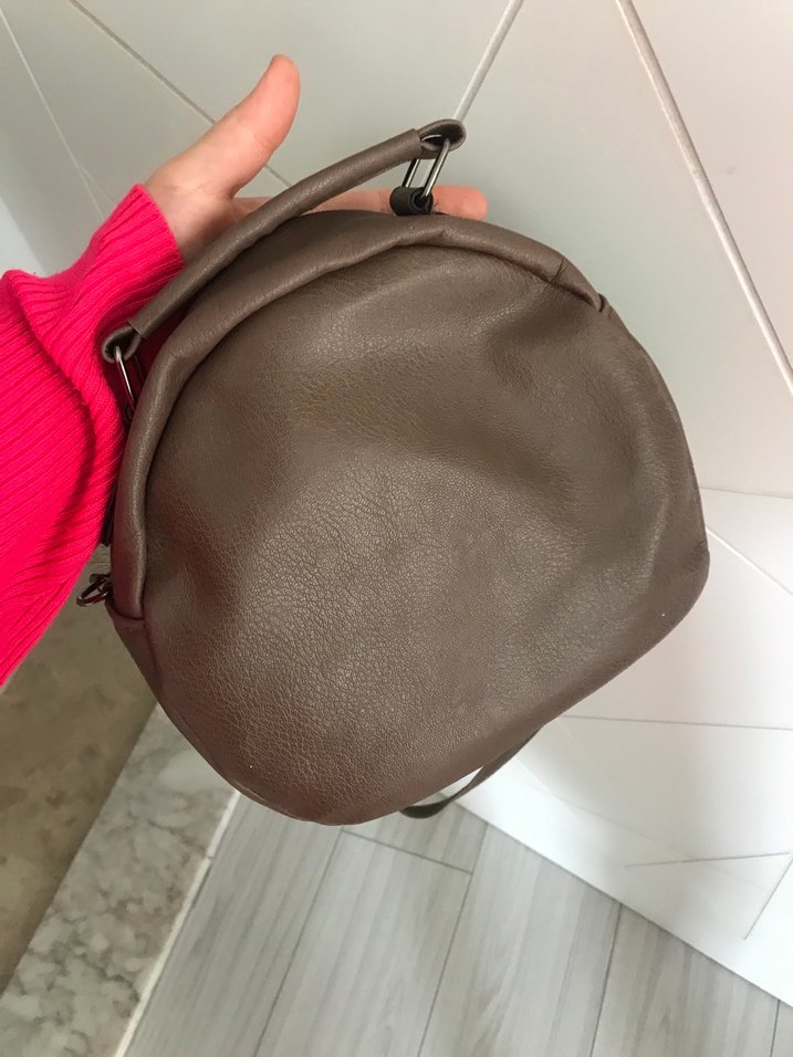 Kürk Detaylı Kahverengi Süet Kadın Çanta - Görsel 3