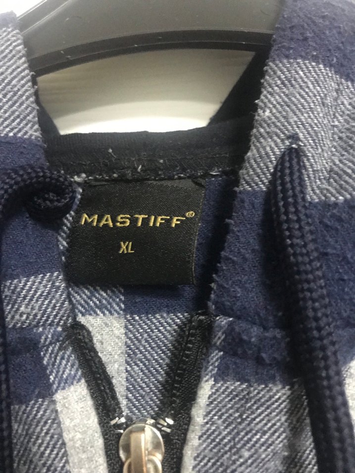 Gri Ekose Desenli Kapüşonlu Polar Ceket - Görsel 4