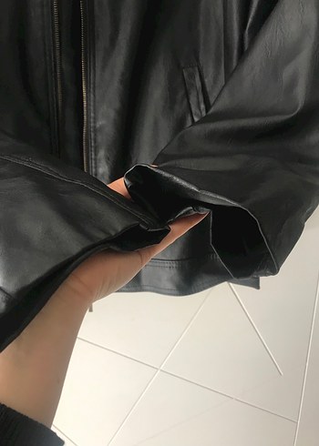 Siyah Deri Erkek Ceket - Görsel 3