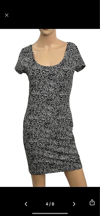 xs Beden çeşitli Renk H&M Kısa Kollu Likralı Penye Elbise