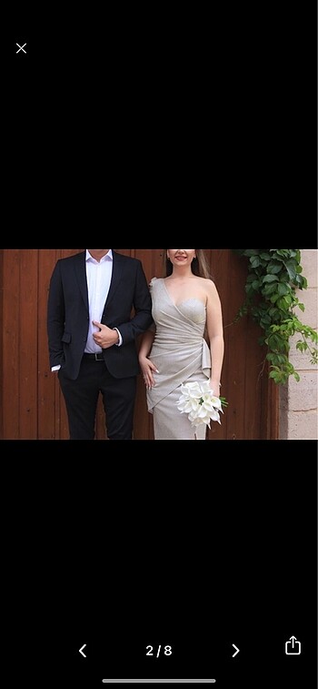 l Beden altın Renk Nişan\Nikah Elbisesi