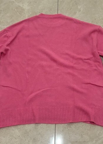 Pembe Kadın Triko Uzun Kollu Kazak - Görsel 3