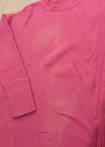 Pembe Kadın Triko Uzun Kollu Kazak - Görsel 2