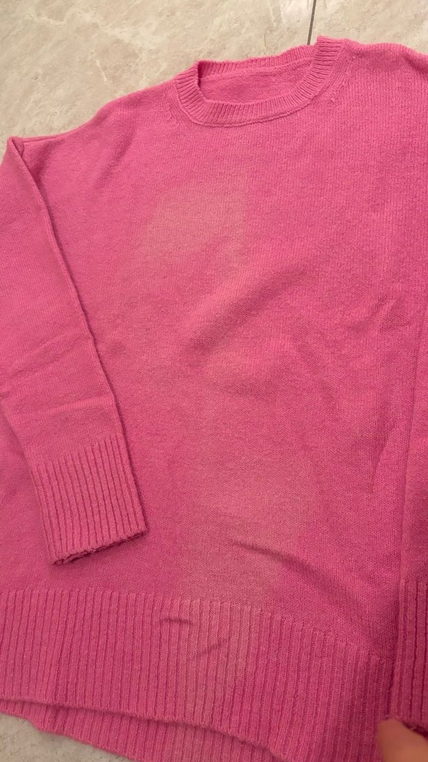 Pembe Kadın Triko Uzun Kollu Kazak - Görsel 2