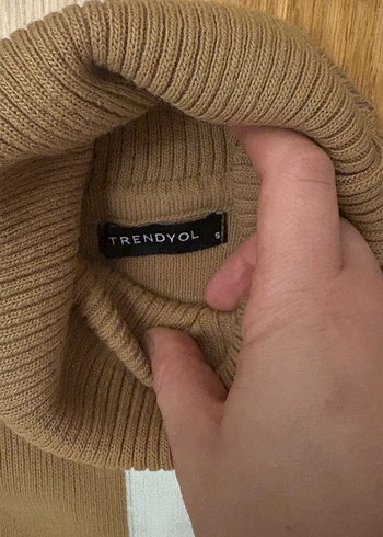 Uzun Kollu Yüksek Yakalı Kadın Elbise - Görsel 2