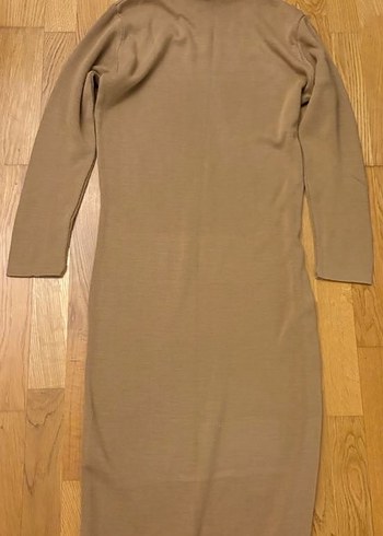 Uzun Kollu Yüksek Yakalı Kadın Elbise - Görsel 3