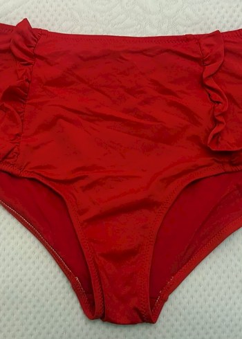 Kırmızı Fırfırlı Bohem Bikini - Görsel 3