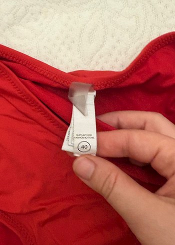 Kırmızı Fırfırlı Bohem Bikini - Görsel 4