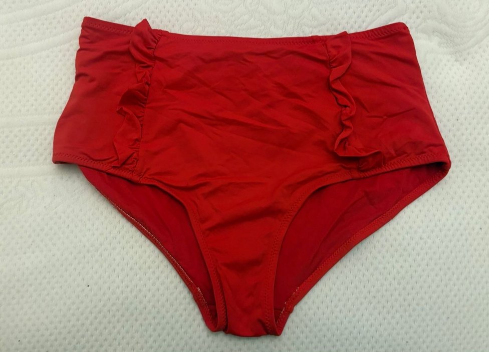 Kırmızı Fırfırlı Bohem Bikini - Görsel 3