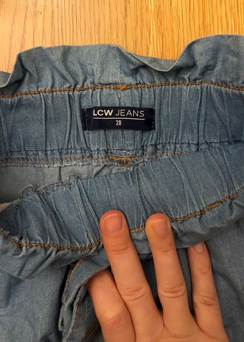 Kadın Kemerli Denim Şort - Görsel 2