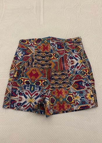 Renkli Bohem Mini Şort - Görsel 2