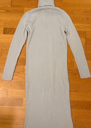 Buz mavisi boğazlı elbise - Görsel 2