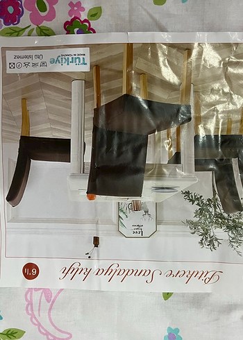 Bohem Gri Baskılı Sandalye Örtüsü - Görsel 4