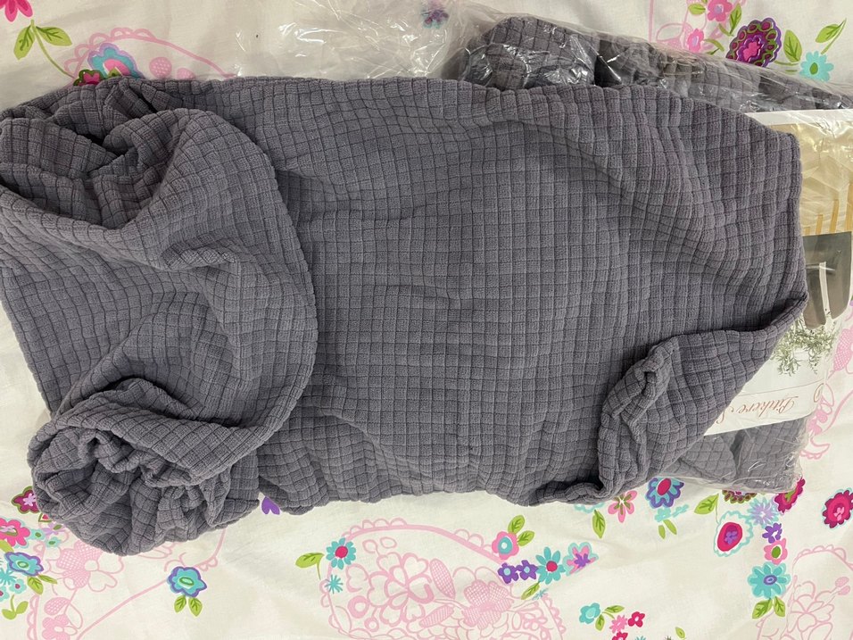 Bohem Gri Baskılı Sandalye Örtüsü - Görsel 3