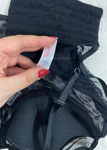 Leopar Desenli Dantel Detaylı Büstiyer - Görsel 2