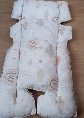 Bebek için beyaz keten uyku destek minderi - Görsel 2