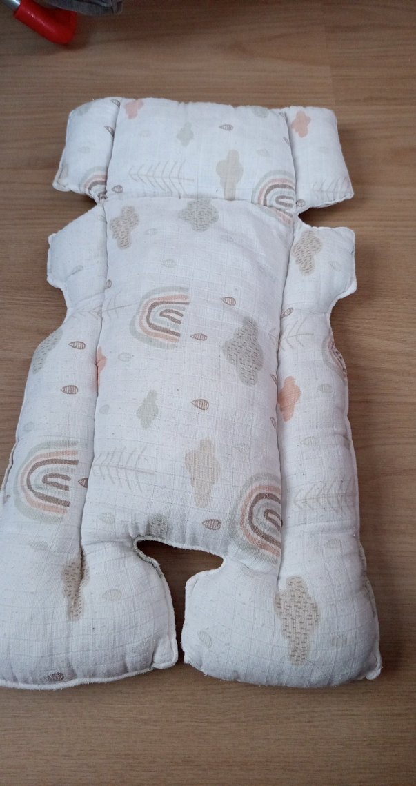 Bebek için beyaz keten uyku destek minderi - Görsel 2