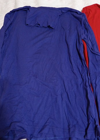 Kırmızı Pamuklu Hamile Bluzu - Görsel 3