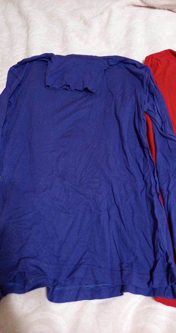 Kırmızı Pamuklu Hamile Bluzu - Görsel 3