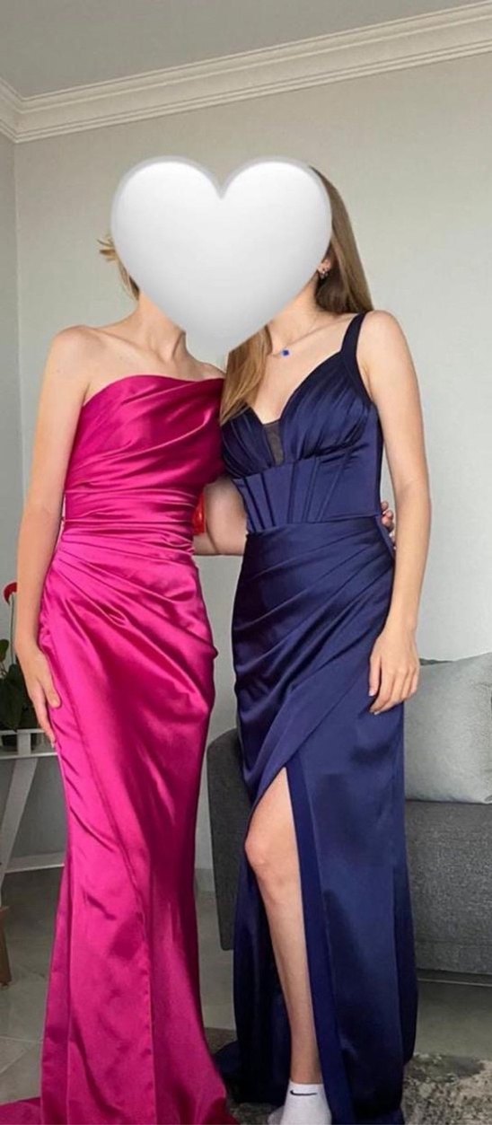 Lacivert Drapeli Abiye - Görsel 2