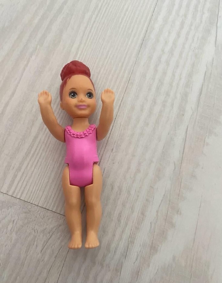 Pembe Mayo Giymiş Bebek ve Küvet Oyuncak - Görsel 3