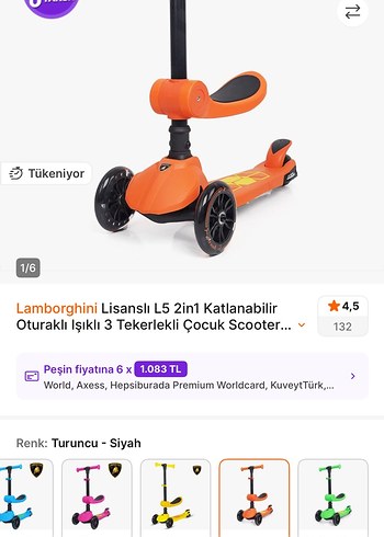 Renkli Kız ve Erkek Çocuk Scooter'ı - Görsel 2