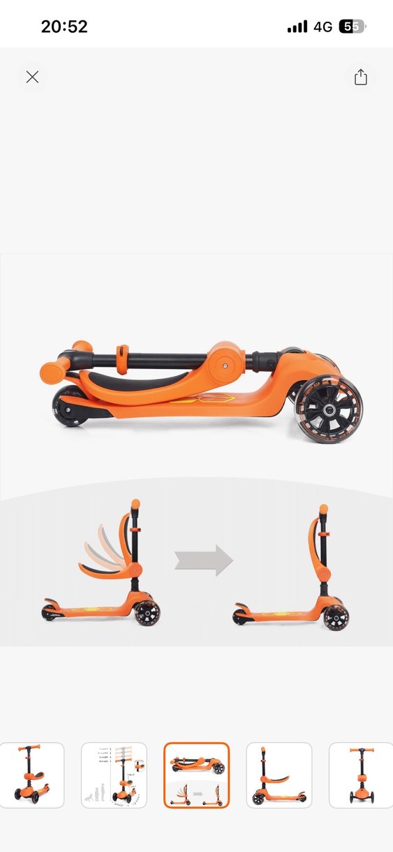 Renkli Kız ve Erkek Çocuk Scooter'ı - Görsel 4