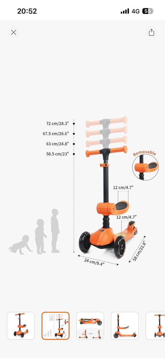 Renkli Kız ve Erkek Çocuk Scooter'ı - Görsel 3