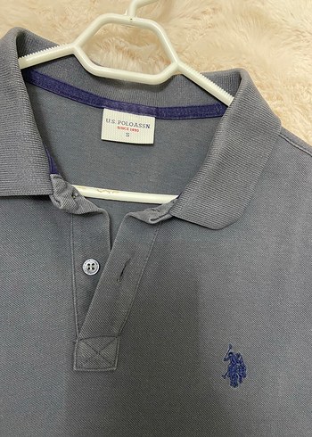 Gri Erkek Orijinal Polo Tişört Kısa Kollu - Görsel 2