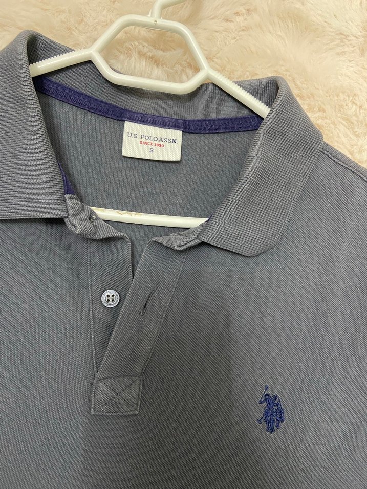 Gri Erkek Orijinal Polo Tişört Kısa Kollu - Görsel 2