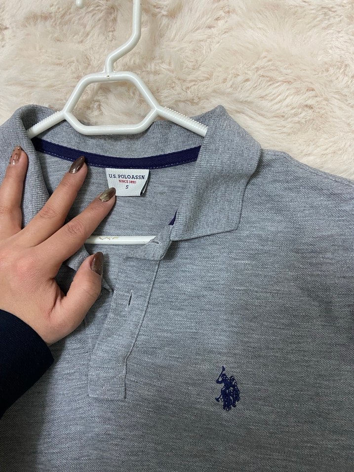 Gri Erkek Orijinal Polo Yaka Kısa Kollu Tişört - Görsel 2