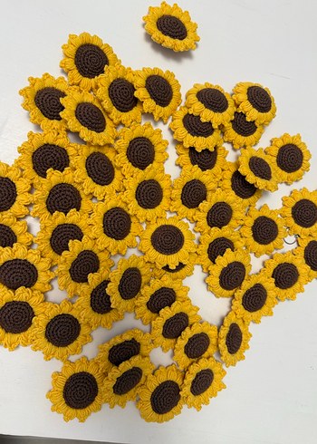 Örgü Ayçiçeği Anahtarlık - Görsel 7