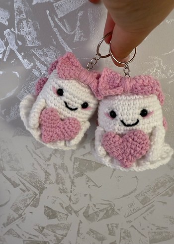 Örgü Hayalet Melek Anahtarlık - Görsel 4