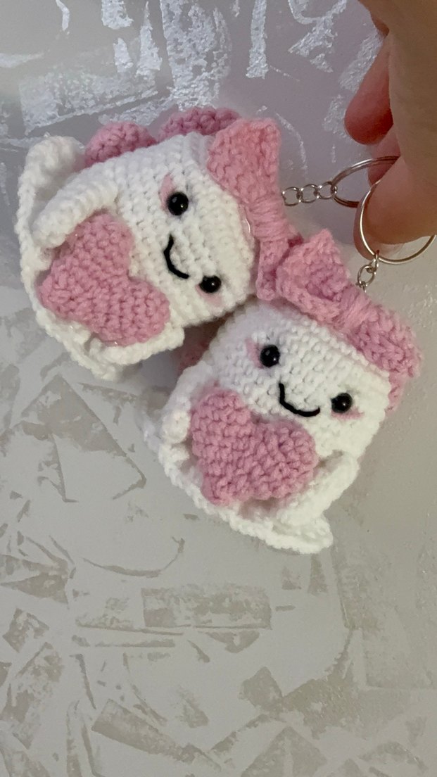 Örgü Hayalet Melek Anahtarlık - Görsel 3