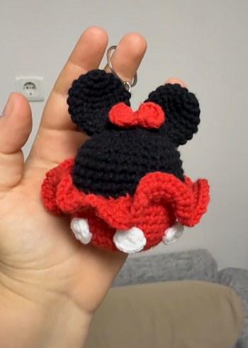Mini Mouse Örgü Anahtarlık - Görsel 2