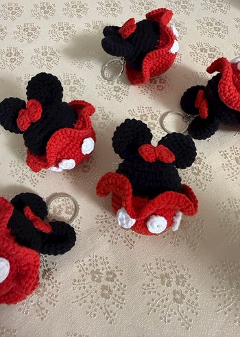 Mini Mouse Örgü Anahtarlık - Görsel 5
