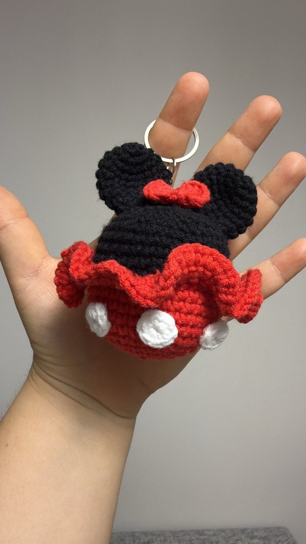 Mini Mouse Örgü Anahtarlık - Görsel 4