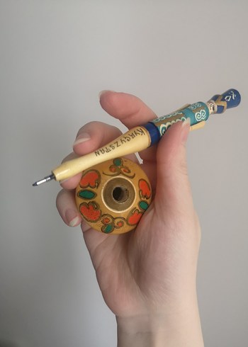 Kırgızistan Ahşap Tükenmez Kalem - Görsel 2