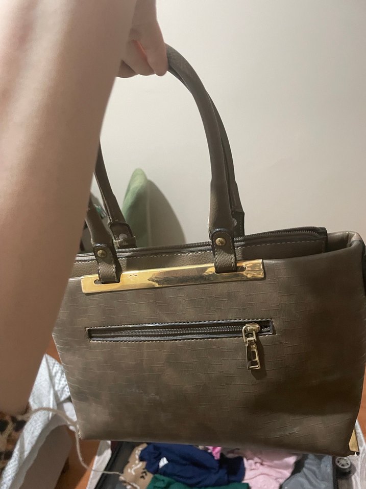 Adet fiyatıdır Süet Fermuarlı Kadın Çanta - Görsel 3