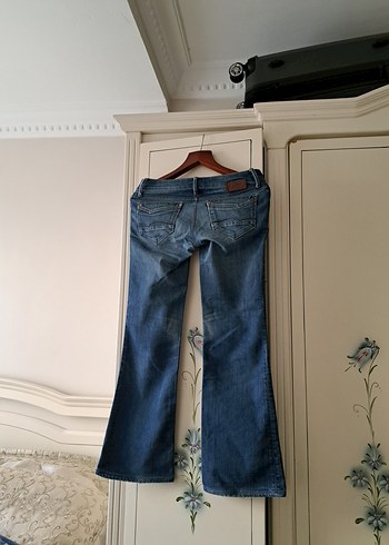 Kadın Mavi Denim Normal Boy Kot Pantolon - Görsel 10