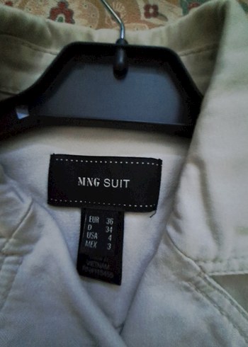 Düğmeli Bej Keten Kadın Ceket - Görsel 9