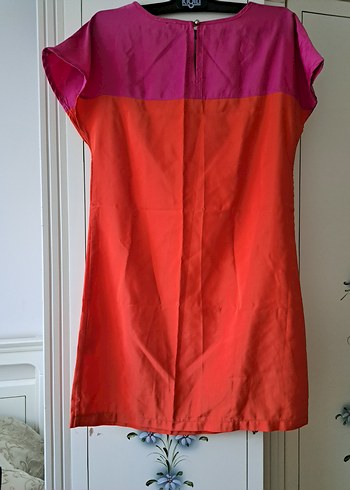 Pembe Turuncu Saten Tunik - Görsel 3