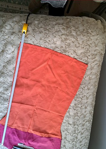 Pembe Turuncu Saten Tunik - Görsel 6