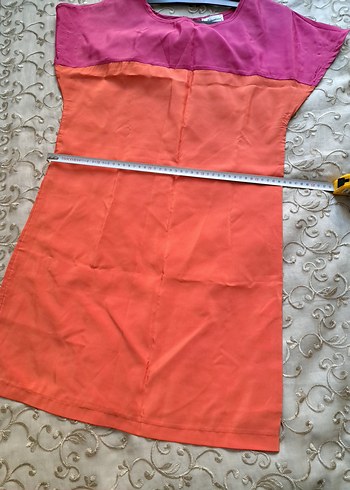 Pembe Turuncu Saten Tunik - Görsel 5