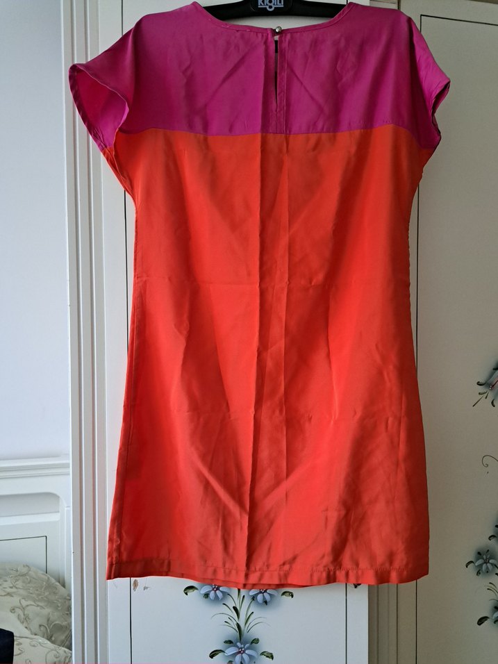 Pembe Turuncu Saten Tunik - Görsel 3