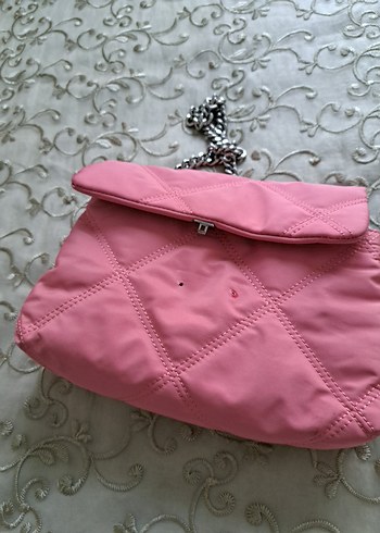 Pembe Zincir Detaylı Kadın Çanta - Görsel 2