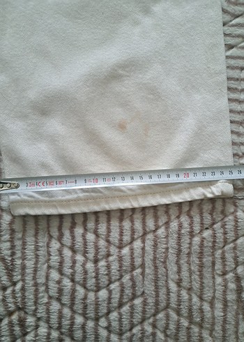 Kadın Beyaz Pamuklu Rahat Kesim Kumaş Pantolon - Görsel 6