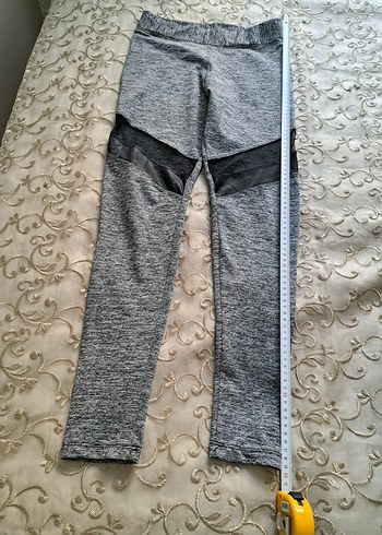 Gri Spor Kadın Tayt, Esnek ve Rahat - Görsel 5